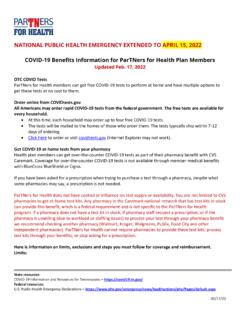 NATIONAL PUBLIC HEALTH EMERGENCY EXTENDED TO APRIL …