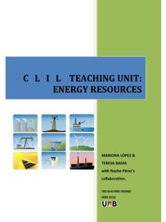 C L I L TEACHING UNIT: ENERGY RESOURCES - XTEC