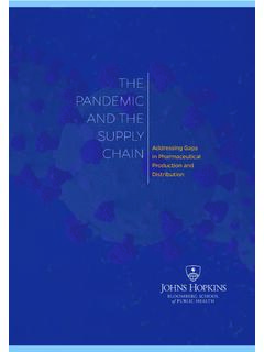 THE PANDEMIC AND THE SUPPLY CHAIN Addressing Gaps in ...