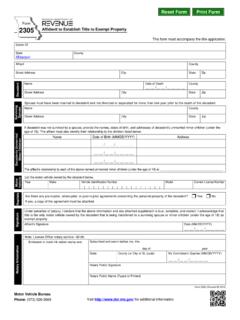 Form 2305 - Affidavit to Establish Title to Exempt Property