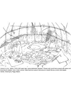 Home in a Hut Coloring Page - Texas Beyond History