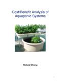 Cost/Benefit Analysis of Aquaponic Systems
