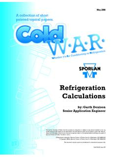 Refrigeration Calculations - icemeister.net