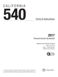 2017 California 540 Personal Income Tax Booklet - …