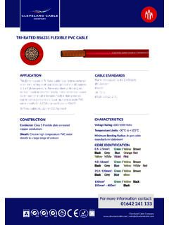 TRI-RATED BS6231 FLEXIBLE PVC CABLE - Cleveland Cable