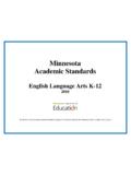 Minnesota K-12 Academic Standards in