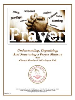 Understanding, Organizing, And Structuring a Prayer Ministry