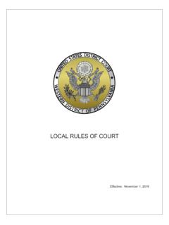 LOCAL RULES OF COURT