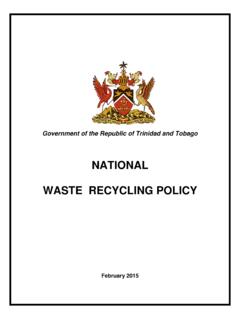 NATIONAL WASTE RECYCLING POLICY