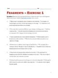 Fragments – Exercise 1