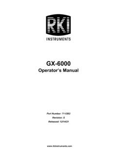 GX-6000 Operator's Manual Rev S - RKI Instruments