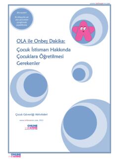 OLA ile Onbeş Dakika: Çocuk İstismarı Hakkında Çocuklara ...