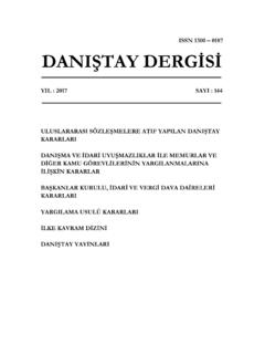 ISSN 1300 – 0187 DANIŞTAY DERGİSİ