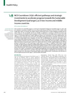 NCD Countdown 2030: efficient pathways and strategic ...