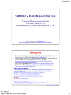 Nutrici&#243;n y Diabetes Mellitus (DM) - UCM