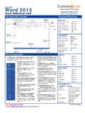 Word 2013 Quick Reference - CustomGuide