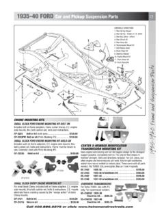 1935-40 FORD Car and Pickup Suspension Parts