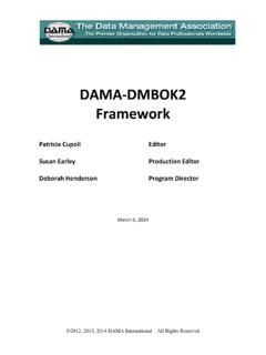 DAMA DMBOK Functonal Framework - Data Reimagined