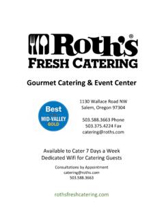 Gourmet Catering &amp; Event Center - Roth's