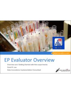 datainnovations.com EP Evaluator Overview