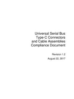 USB Type-C Connectors and Cable Assemblies Compliance …