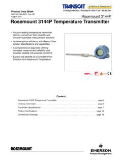 August 2011 Rosemount 3144P Temperature …