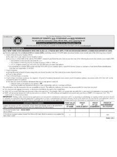 PROOFS OF IDENTITY, U.S. CITIZENSHIP and NYS RESIDENCE