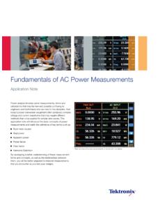 Fundamentals of AC Power Measurements - Tektronix
