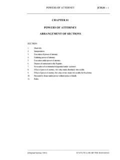 Powers of Attorney Act - Bahamas