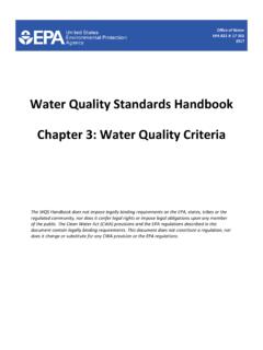 Water Quality Standards Handbook Chapter 3: Water Quality ...