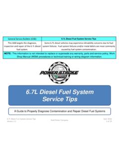 6.7L Diesel Fuel System Service Tips Job Aid - oemdtc.com