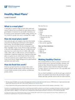 Healthy Meal Plans - EDIS