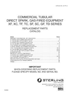 COMMERCIAL TUBULAR DIRECT SPARK, GAS-FIRED …