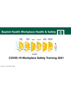 Baptist Health Workplace Health &amp; Safety