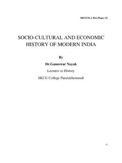 SOCIO-CULTURAL AND ECONOMIC HISTORY OF MODERN …