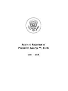 Selected Speeches of President George W. Bush - Archives