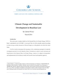 Climate Change and Sustainable Development in Brazilian Law