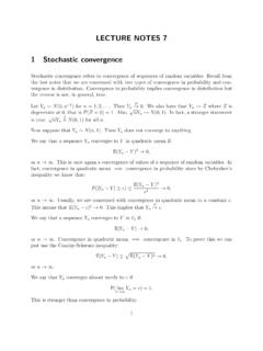 LECTURE NOTES 7 1 Stochastic convergence - stat.cmu.edu