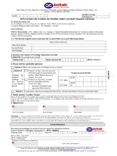 APPLICATION FOR CLOSING AN TRADING/ DEMAT ACCOUNT ...