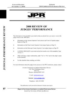 2008 REVIEW OF JUDGES’ PERFORMACE JUDICIAL …