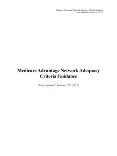 MA Network Adequacy Criteria Guidance Document - CMS