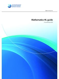 Mathematics HL guide