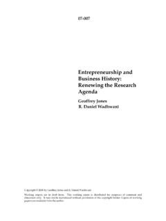 Entrepreneurship and Business History: Renewing the ...