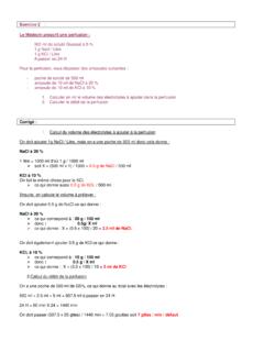 TDCalcul de dosesCORRIGEavantstage1 - CH Carcassonne | Pousse Seringue |  PDF4PRO