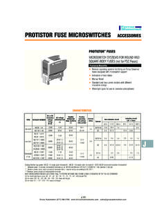 PROtIStOR FUSE MICROSWItChES ACCESSORIES
