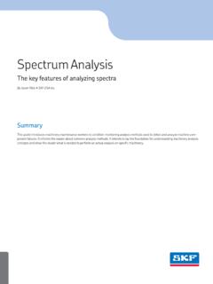 Spectrum Analysis - SKF