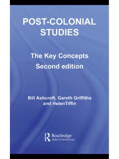 Post-Colonial Studies: The Key Concepts, Second Edition - UNY