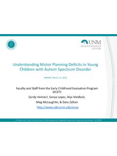 Understanding Motor Planning Deficits in Young …