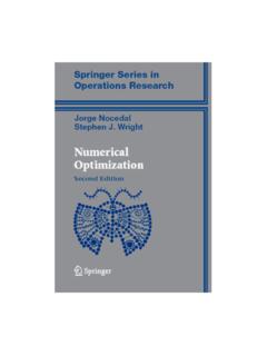 Numerical Optimization - University of California, Irvine