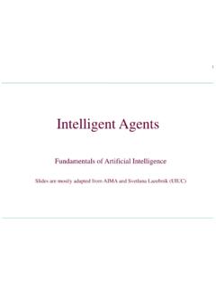 Chapter 2 Intelligent Agents - Hacettepe